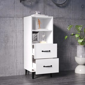 vidaXL Ντουλάπι Γυαλιστερό Λευκό 34,5x34x90 εκ. Επεξεργασμένο Ξύλο
