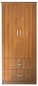 Ντουλάπα Δίφυλλη CLOSET Καρυδί MDF 80x50x180cm