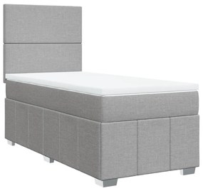 ΚΡΕΒΑΤΙ BOXSPRING ΜΕ ΣΤΡΩΜΑ ΑΝΟΙΧΤΟ ΓΚΡΙ 100X200 ΕΚ. ΥΦΑΣΜΑΤΙΝΟ 3293872