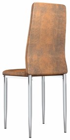 vidaXL Καρέκλες φαγητού 2 pcs Καφέ 41.5 x 48 x 99 εκ