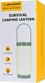 GLOCUSENT LED φανάρι GLCSNTCL001G, επαναφορτιζόμενο, έως 1200lm, IP68, πράσινο