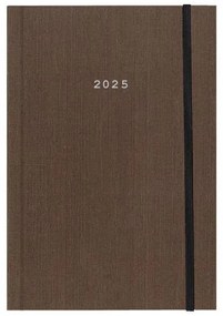 Next ημερολόγιο 2025 fabric ημερήσιο δετό καφέ με λάστιχο 12x17εκ.  τμχ.