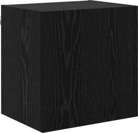 vidaXL Ντουλάπι TV Επιτοίχιο 4 pcs Μαύρη Οξυά Επεξεργασμένο ξύλο