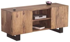 Έπιπλο TV Nelson 130x43x55cm Ακακία Φυσικό/Βαφή Μαύρη