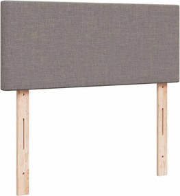 vidaXL Κρεβάτι Boxspring με Στρώμα Taupe 120x190 εκ. Υφασμάτινο