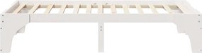 vidaXL Σκελετός Κρεβατιού Λευκό 75 x 190 cm Στερεά ξυλεία πεύκου