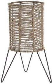 Κηροπήγιο Μεταλλικό Με Σχοινί inart 14x26εκ. 3-70-764-0003
