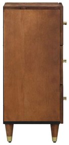 vidaXL Πλαϊνή Ντουλάπα Καφέ 40 x 33.5 x 75 εκ Μασίφ ξύλο μάνγκο