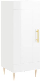 vidaXL Ντουλάπι Γυαλ. Λευκό 34,5 x 34 x 180 εκ. από Επεξεργασμένο Ξύλο
