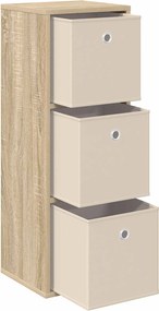 vidaXL Πλαϊνό γραφείο με συρτάρι Δρύς Sonoma 30,5 x 27 x 84,5 εκ