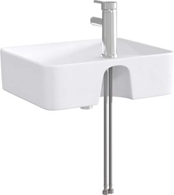 vidaXL Λεκάνη μπάνιου Χρωμέ 48,5 x 37,5 x 13 εκ. Μέταλλο