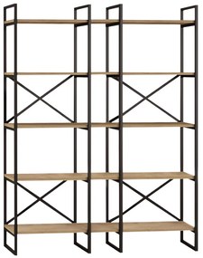 Βιβλιοθήκη Dusan Megapap χρώμα sepet oak 143,5x30x175εκ.