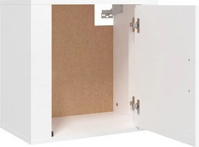vidaXL Κομοδίνα Επιτοίχια 2 τεμ. Λευκά 50 x 30 x 47 εκ.