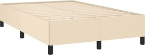 vidaXL Κρεβάτι Boxspring με Στρώμα Κρεμ 120x190 εκ. Υφασμάτινο