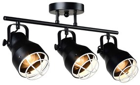 Τρίφωτο Φωτιστικό Σποτ EG169903CB Black Metal