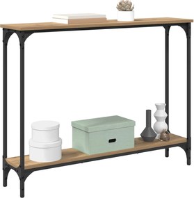 vidaXL Τραπέζι κονσόλας με ράφι Artisan Oak 100 x 22,5 x 75 εκ