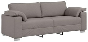 vidaXL Καναπές με μαξιλάρι Taupe 219 x 77 x 82 εκ ύφασμα
