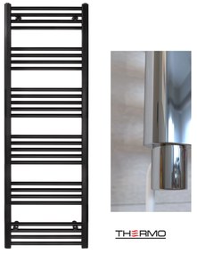 Thermo ALTO Θερμαινόμενη πετσετοκρεμάστρα από Mild Steel με ηλεκτρική λειτουργία 150x50cm Black