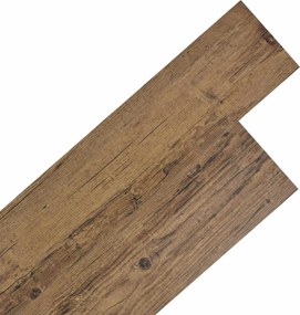 vidaXL Πλάκες Δαπέδου 18 pcs Καρυδιά Καφέ 2,51 m² PVC