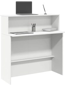 vidaXL Γραφείο Υποδοχής Λευκό 100x50x103,5 εκ. από Τεχνητό Ξύλο