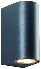 Φωτιστικό Τοίχου - Απλίκα SL8211GU10G 5,8x15cm 2xGU10 3W IP65 Dark Grey Aca Πλαστικό, Γυαλί