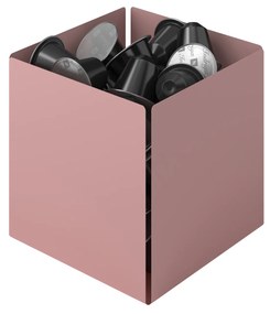 Θήκη Για Κάψουλες Του Καφέ Ανοξείδωτη Matt Pink 13x13x13εκ. Pam & Co 116-303