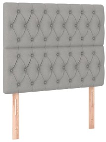 vidaXL Κεφαλάρι Ανοιχτό Γκρι 90x7x118/128 εκ. Ύφασμα