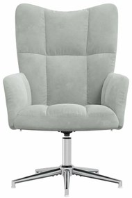 vidaXL Πολυθρόνα Relax Ανοιχτό Γκρι Βελούδινη