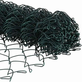 vidaXL Φράχτης αλυσίδας Πράσινο 10 x 1,2 μ Ατσάλι