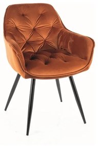 KRZESŁO CHERRY VELVET CZARNY STELAŻ/CYNAMON BLUVEL 4215 DIOMMI-80-2696