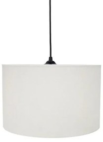 Κρεμαστό Φωτιστικό Οροφής 1xE27 Ύφασμα Φ30cm ΗΚ Heronia Lighting-14-0293-Λευκό 14-0293