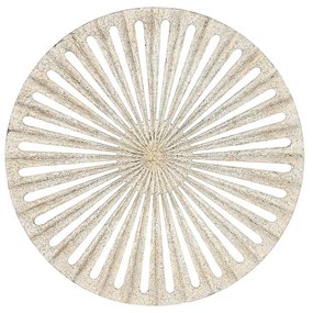 Διακόσμηση τοίχων Home ESPRIT Λευκό Χρυσό Στιλβωτικό Ελαστικών 91 x 3 x 91 cm