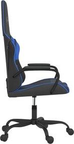 vidaXL Καρέκλα Gaming Μαύρο/Μπλε από Συνθετικό Δέρμα