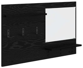 vidaXL Τοίχου Κρεμάστρα Μαύρη δρυς 90 x 10 x 50 εκ. Επεξεργασμένο ξύλο