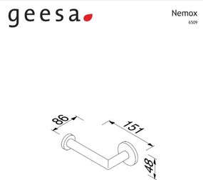 Geesa Nemox 6509 Gold Brushed - Χαρτοθήκη