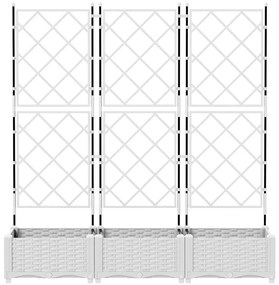 vidaXL Κηποτινάκι με Τρέλα 3 pcs Λευκό 120 x 40 x 125.5 εκ. PP