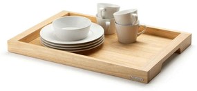 Δίσκος Σερβιρίσματος Rubberwood 03402000 54x36x4cm Natural Continenta Wood