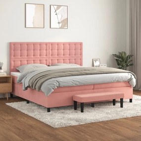 ΚΡΕΒΑΤΙ BOXSPRING ΜΕ ΣΤΡΩΜΑ ΡΟΖ 200X200 ΕΚ. ΒΕΛΟΥΔΙΝΟ 3138108