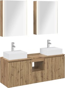 vidaXL Σετ Ντουλαπιών Μπάνιου 5 pcs Artisan Δρυς Επεξεργασμένο Ξύλο