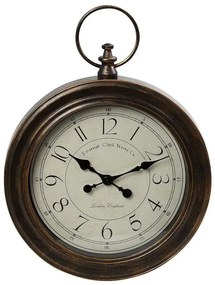 Ρολόι Τοίχου ROL618 59,2x59,2x5,8cm Grey Espiel Πολυρεσίνη