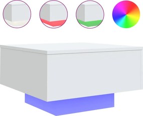 vidaXL Τραπεζάκι Σαλονιού με Φώτα LED Λευκό 55x55x31 εκ.