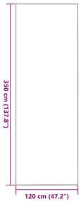 vidaXL Χαλάκι Εξώπορτας Καφέ και Μαύρο 120 x 350 εκ