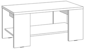 Τραπεζάκι Σαλονιού Union Sonoma Oak 90x50x41 εκ. 90x50x41 εκ.