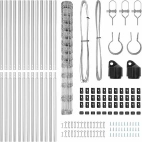 vidaXL Στύλος Περιφράξεων Γαλβανισμένο 25 x 1,5 m Ατσάλι