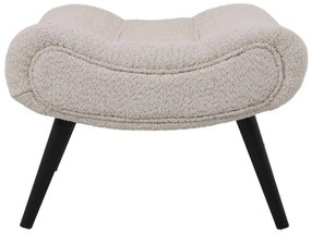 Σκαμπό - υποπόδιο Silla μπουκλέ ύφασμα σε μπεζ απόχρωση 68x58x40εκ 68x58x40 εκ.