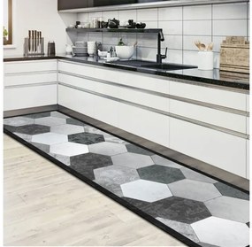 Διάδρομος Βινυλίου Grey Exagons - XL 83710 Ango-83710-Γκρι 83710