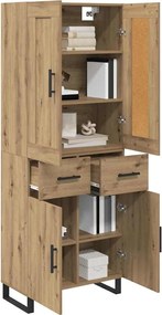 vidaXL Highboard 2 pcs Artisan Oak 69,5 x 34 x 180 εκ.