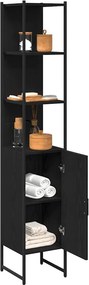 vidaXL Ντουλάπι Μπάνιου Μαύρη δρυς 33 x 33 x 185,5 εκ