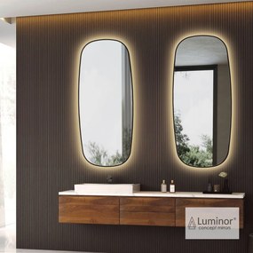 Luminor ZEN 50 Φωτιζόμενος καθρέφτης Led 60W 2835 LUMEN 50x110εκ Black Matt
