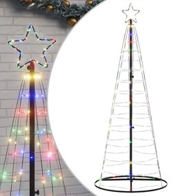 vidaXL Χριστουγεννιάτικο δέντρο LED 200 LED πολύχρωμα 182 cm